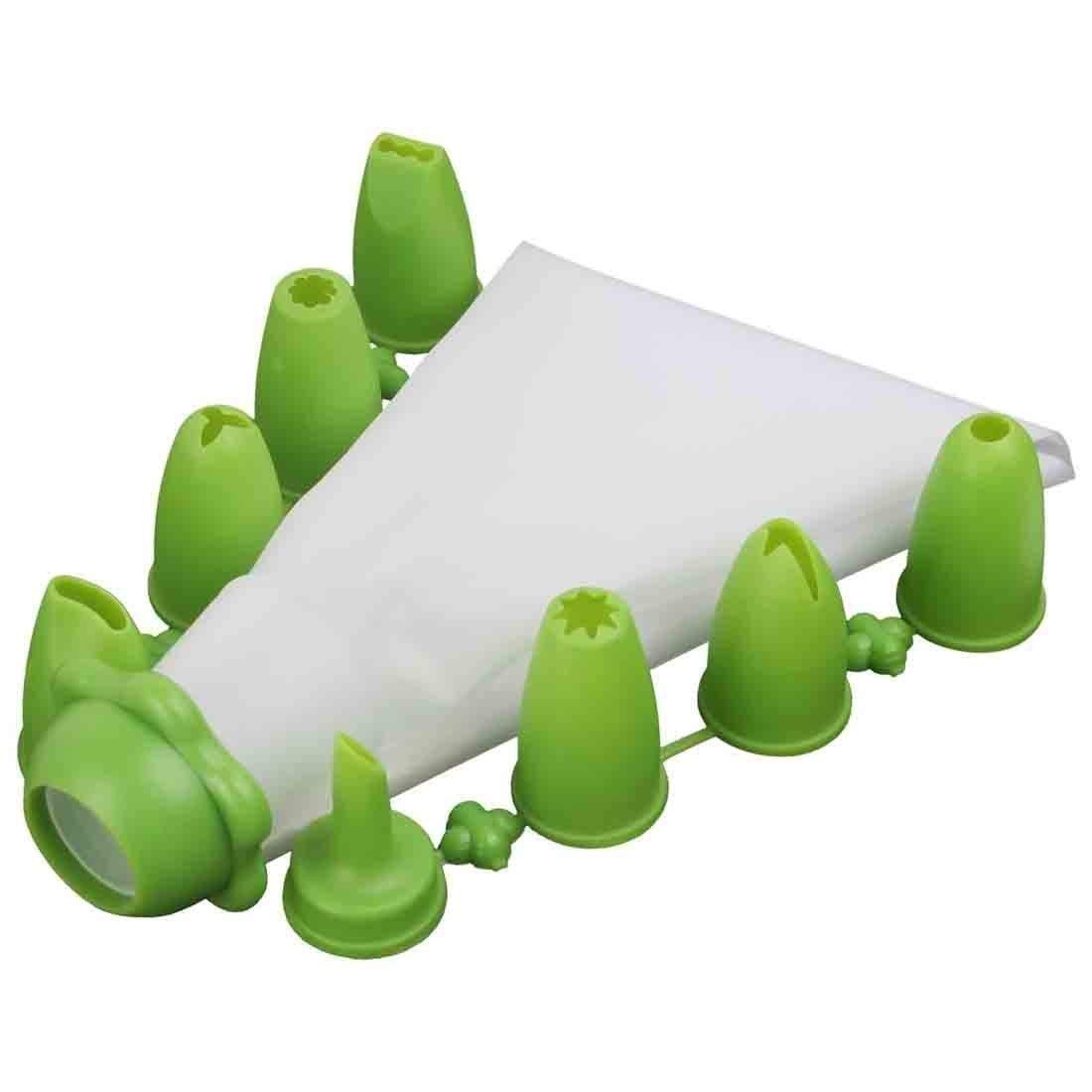 Gion 8 Nozzles Icing Bag Pastry Cake Decorator Cake Cookie Muffin Decorator Icing Bag For Home Bakery Use (1Pcs)
