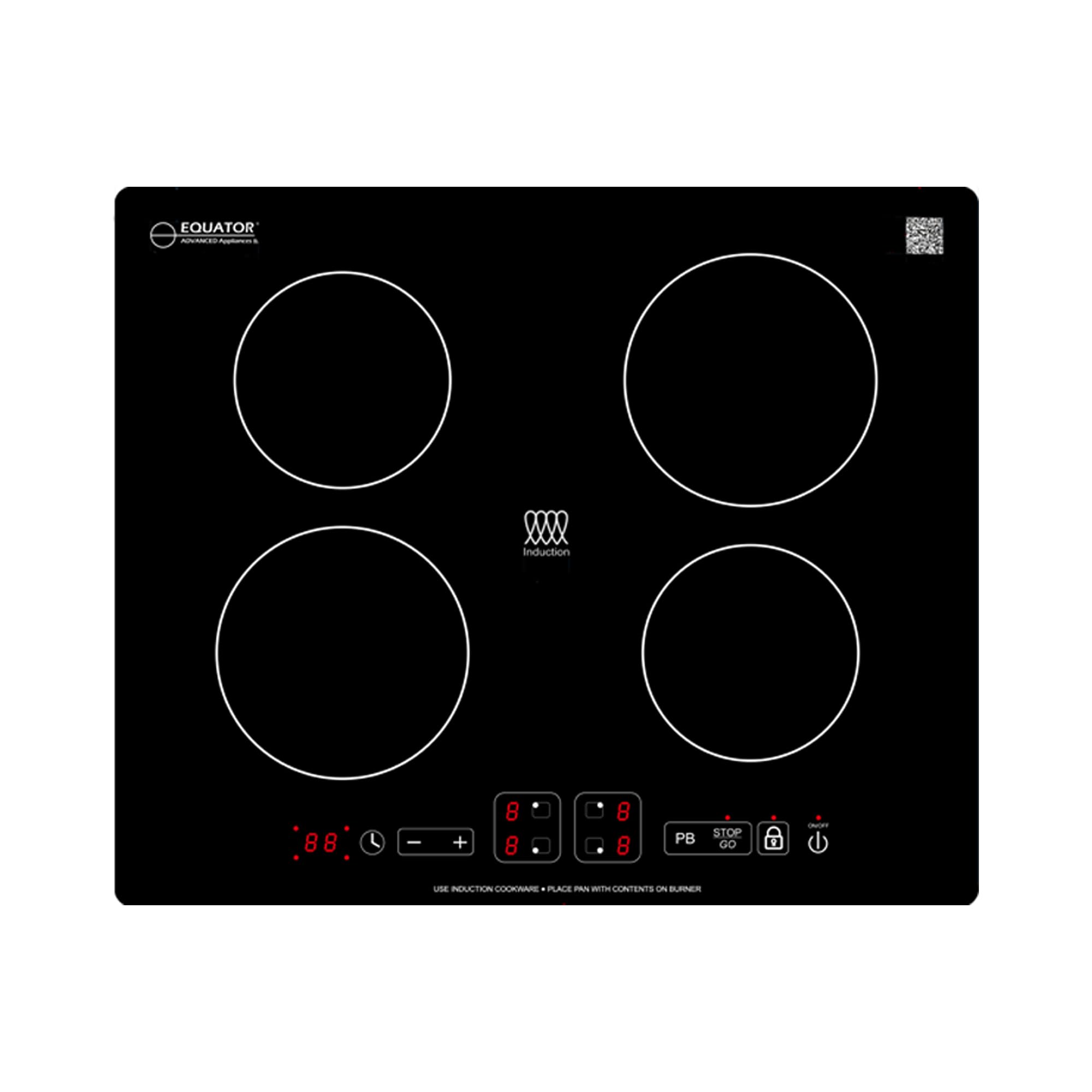 Equator 36'' Built-In 4 Burner Induction Cooktop 9 Level Power Boost 220V