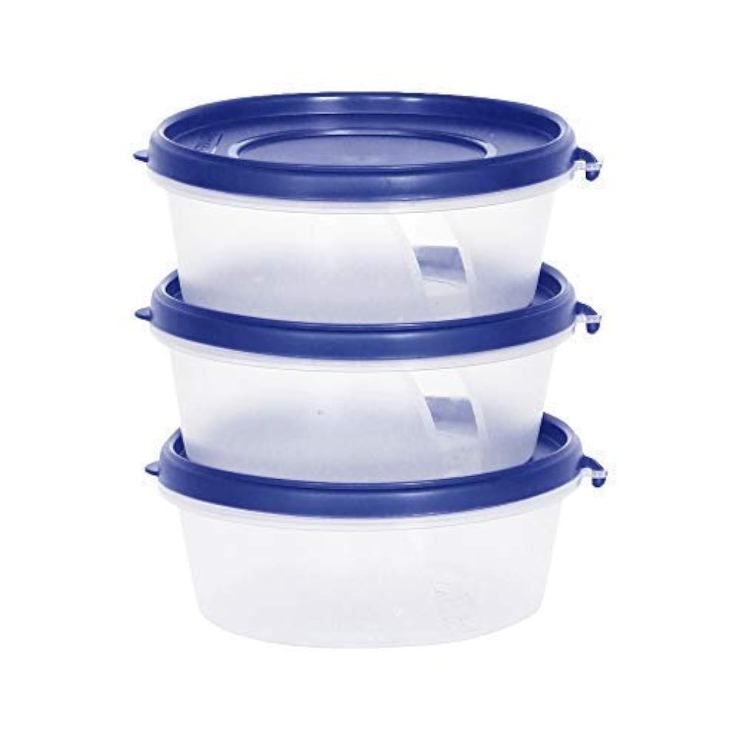 Simparte 500Ml Nesterware Round Plastic Container Set Of 3 Bpa-Free Leak-Proof Stackable Nestable Reusable Food Storage For Kitc