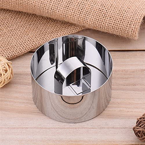 Sweton Cake Rings Cooking Rings Dessert Mousse Mold Stainless Steel With Pusher For Desserts Making (4Pcs)