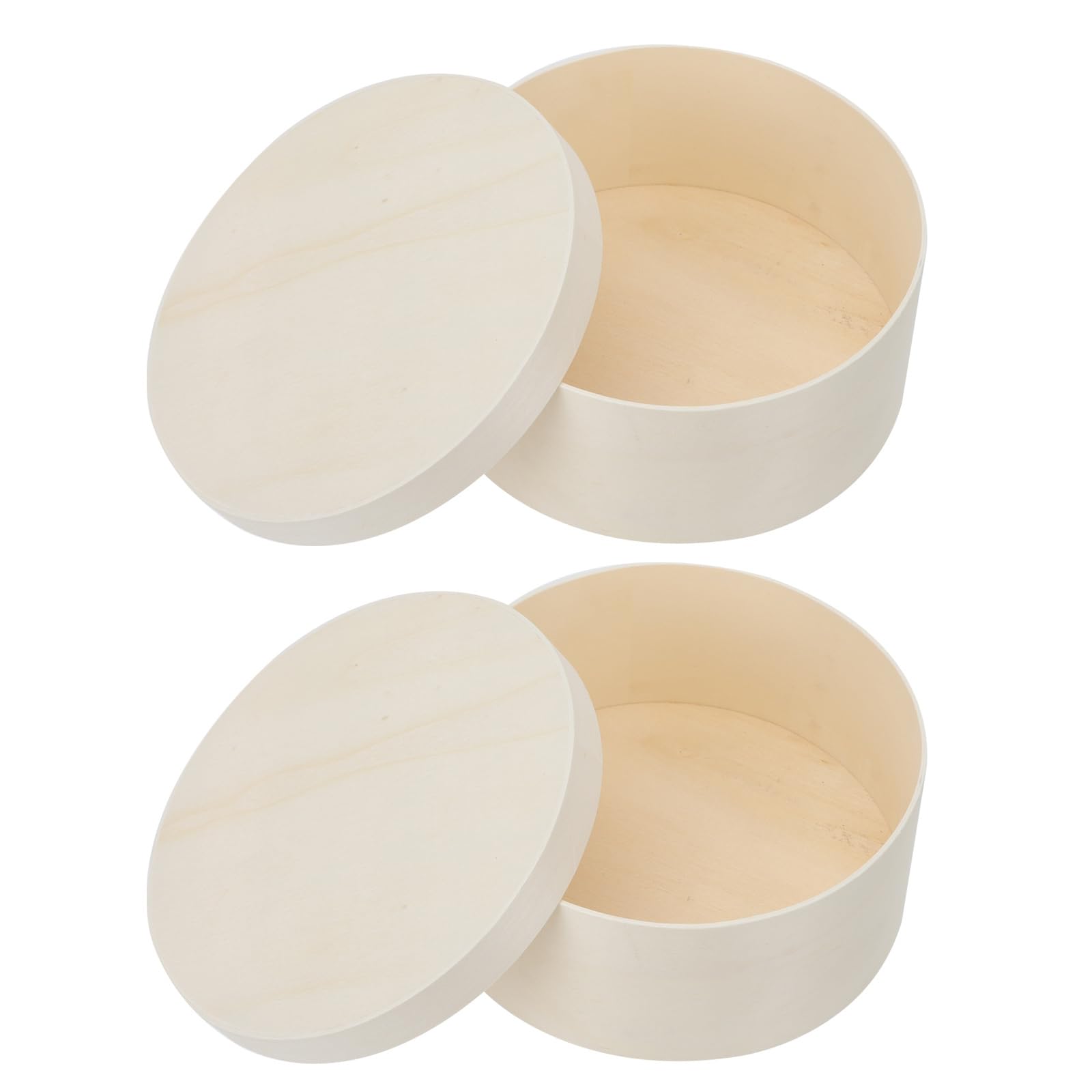 Doitool 2Pcs Cheesecake Wrap Wood Box Cheese Chiffon Basque Baking Wrap Round Box