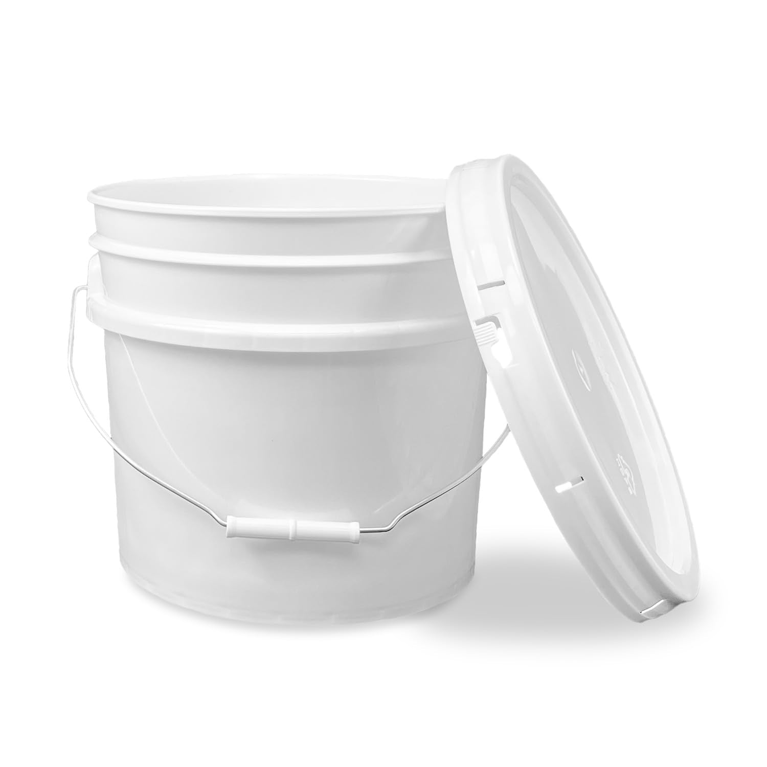 Epackagesupply 3.5 Gallon Bucket With Lids, Food Grade Storage, Premium Hpde Plastic, Bpa Free, Durable 90 Mil All Purpose Pail,