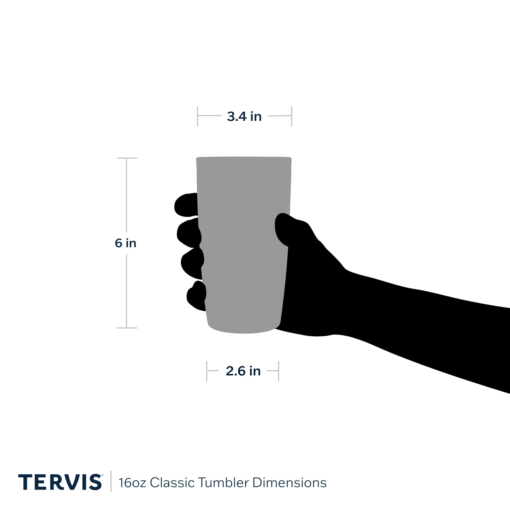 Tervis Clear & Colorful Lidded Made in USA Double Walled Insulated Tumbler Travel Cup Keeps Drinks Cold & Hot, 16oz, Orange Lid