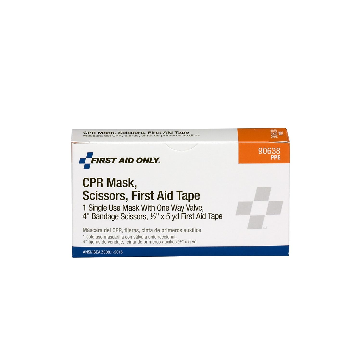 First Aid Only 90638 CPR Mask  Scissors  Tape Roll  1 ea./Box