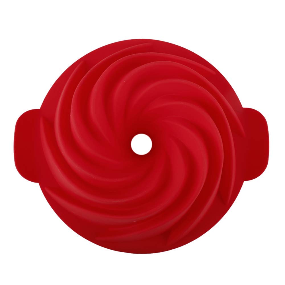 Shebaking Silicone Fluted Pan,Jello Mold Gelatin Mold, Non-Stick Baking Mold With Sturdy Handle Perfect For Cake, Jello, Mousse,