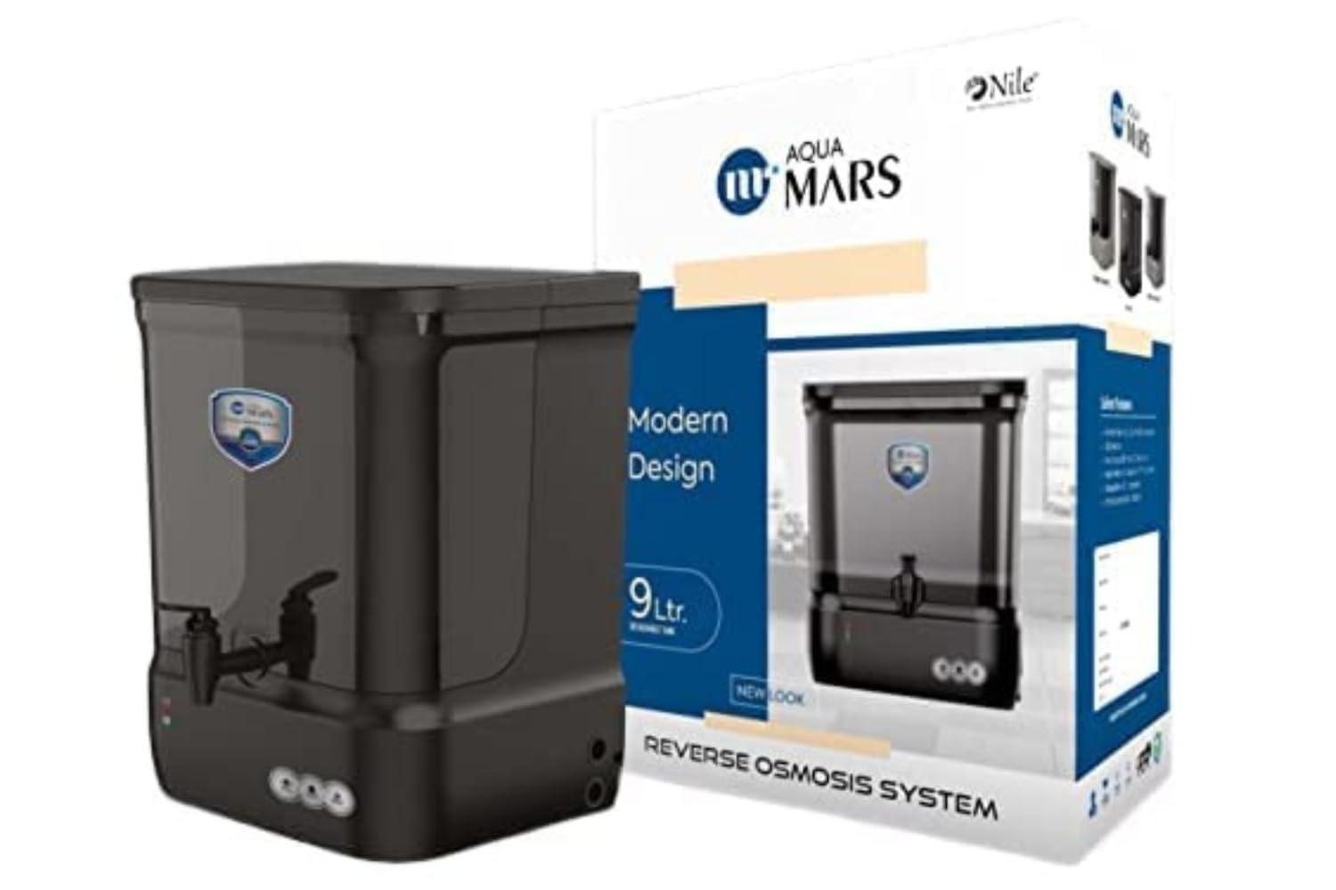 Aqua Mars Ro+Uv+Uf Water Purifier | Wall Mountable Electric Water Filter For Home & Kitchen | 9 Litre Storage | Advanced MultiS
