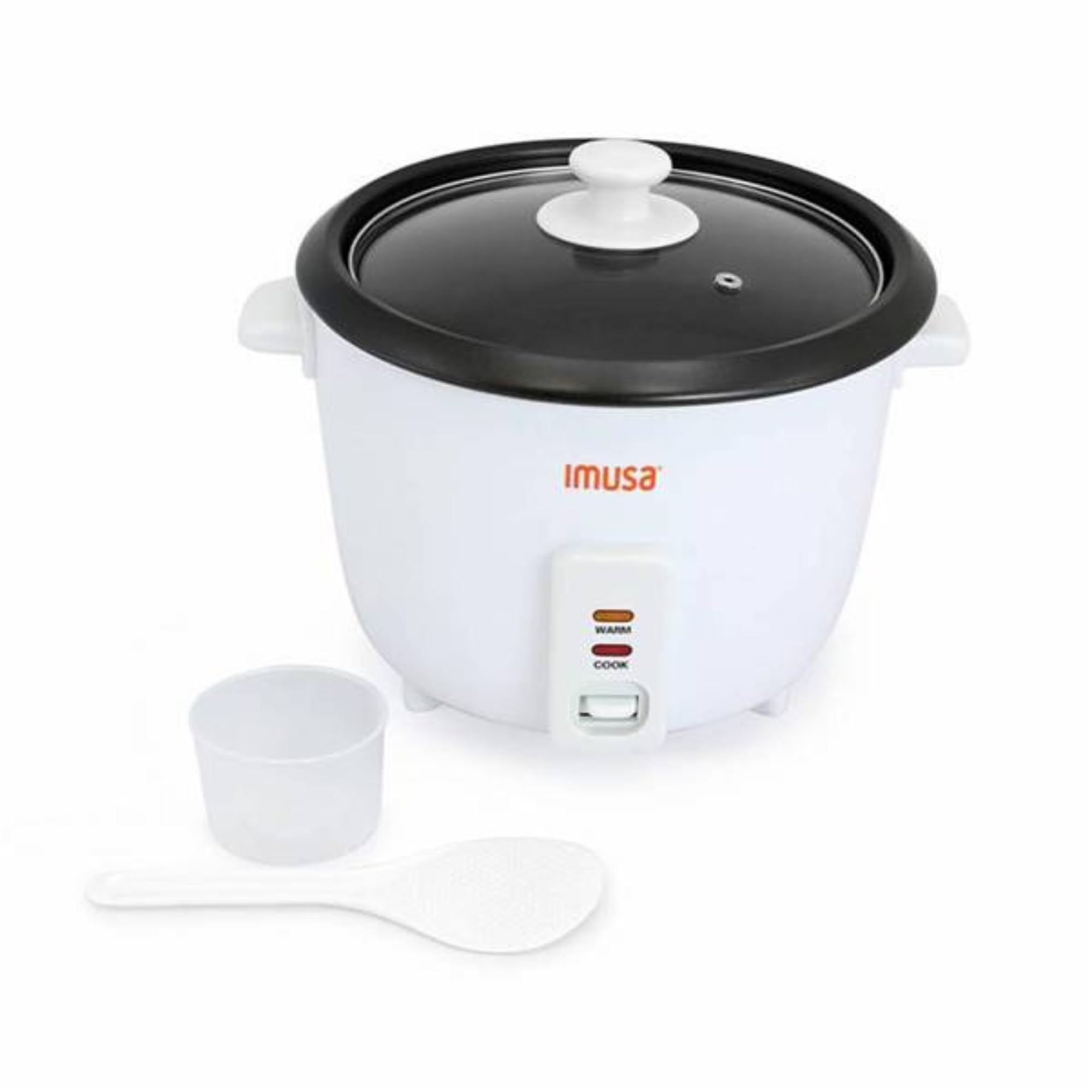 Imusa Usa Gau-00012 Electric Nonstick Rice Cooker 5-Cup (Uncooked) 10-Cup (Cooked), White