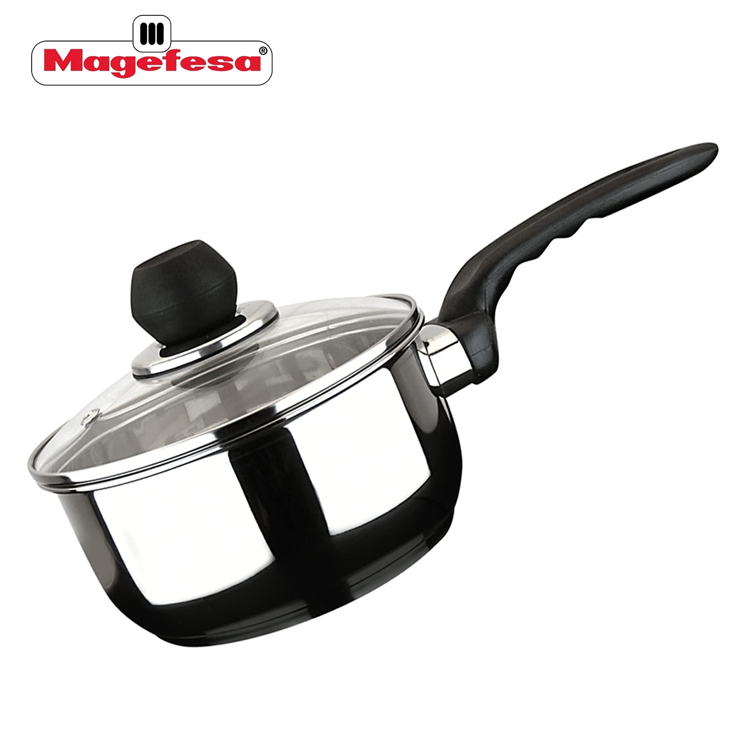 MAGEFESA  Practika pot an pan set, 7 Piece, this cookware include Stockpot, Stew pot, Saucepan, Deep saut  , Stainless Steel, co