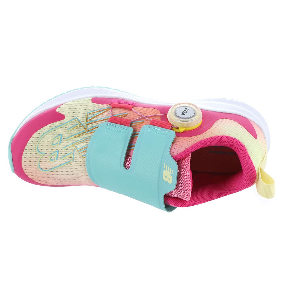 New Balance Kids Fuelcore Reveal V3 Boa Running Shoe, Hi-Pinksurfpeach Glaze, 105 Wide Little Kid