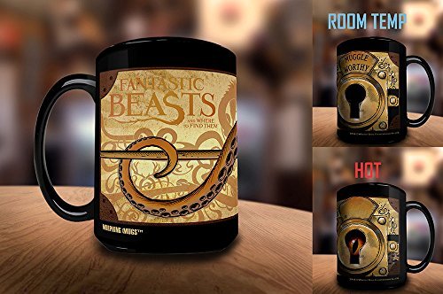 Morphing Mugs Fantastic Beasts And Where To Find Them Muggle Worthy Suitcase Heat Reveal Clue Ceramic Coffee Mug - 15 Ounces
