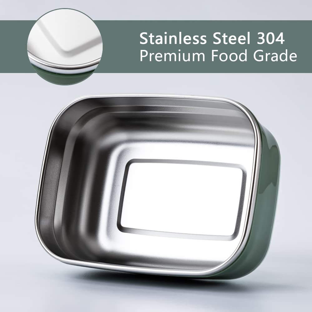 Lille Home Leak Proof Steel Food Containers - Snack Stainless Steel Containers - Ideal For Educational Settings & Daycare - Nest