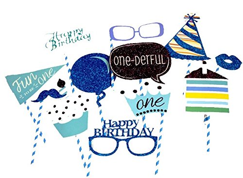 First Birthday Boy Photo Booth Sticks