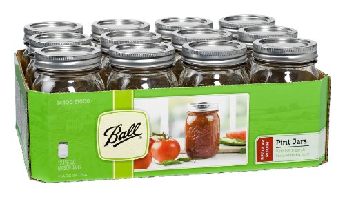 Ball Jar Mason Jars, 12-Pack, Clear