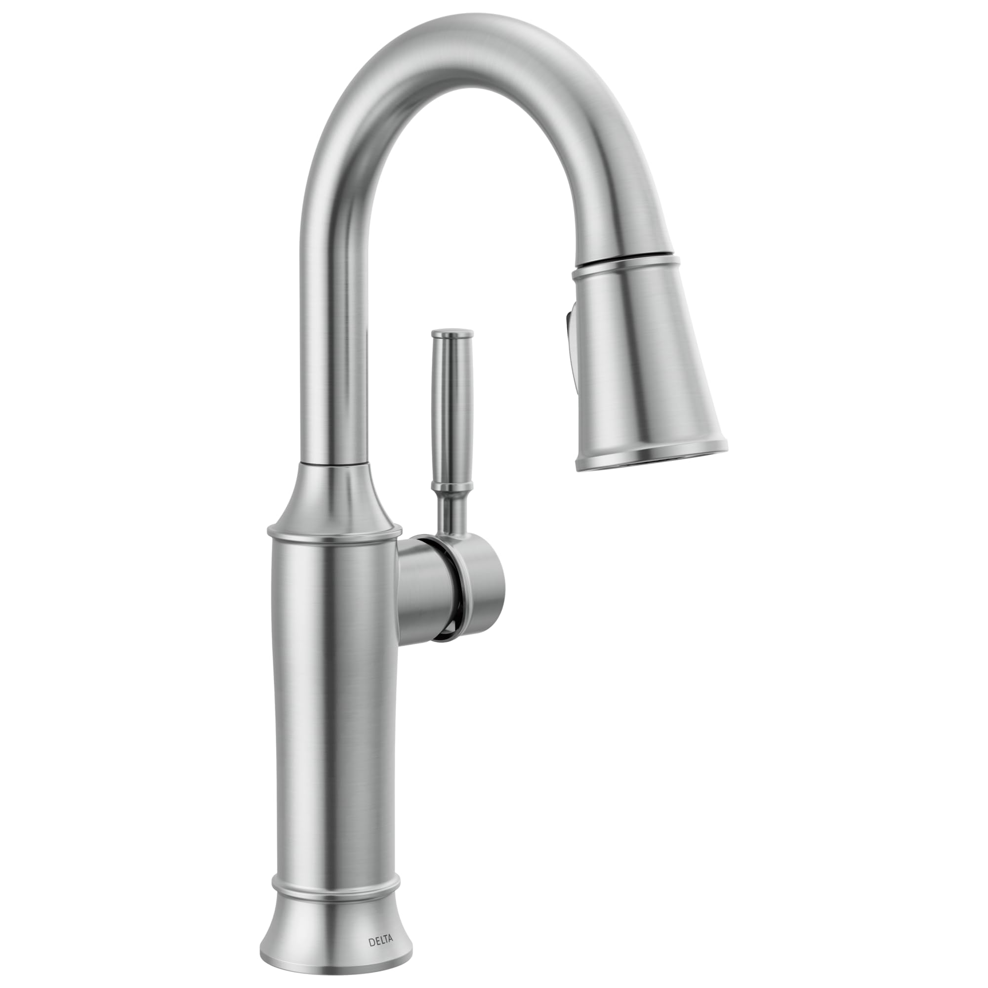 Delta Faucet Renaldi Bar Faucet Brushed Nickel, Bar Sink Faucet Single Hole Brushed Nickel, Wet Bar Faucets, Prep Sink Faucet, F