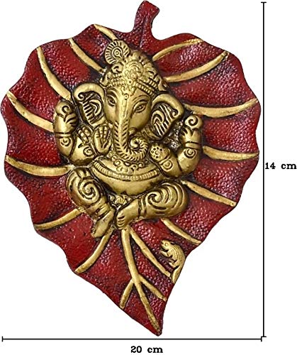Metal Lord Ganesha Calender Decorative Antique Ganesh Wall Hanging Showpiece For Entrance Living Room