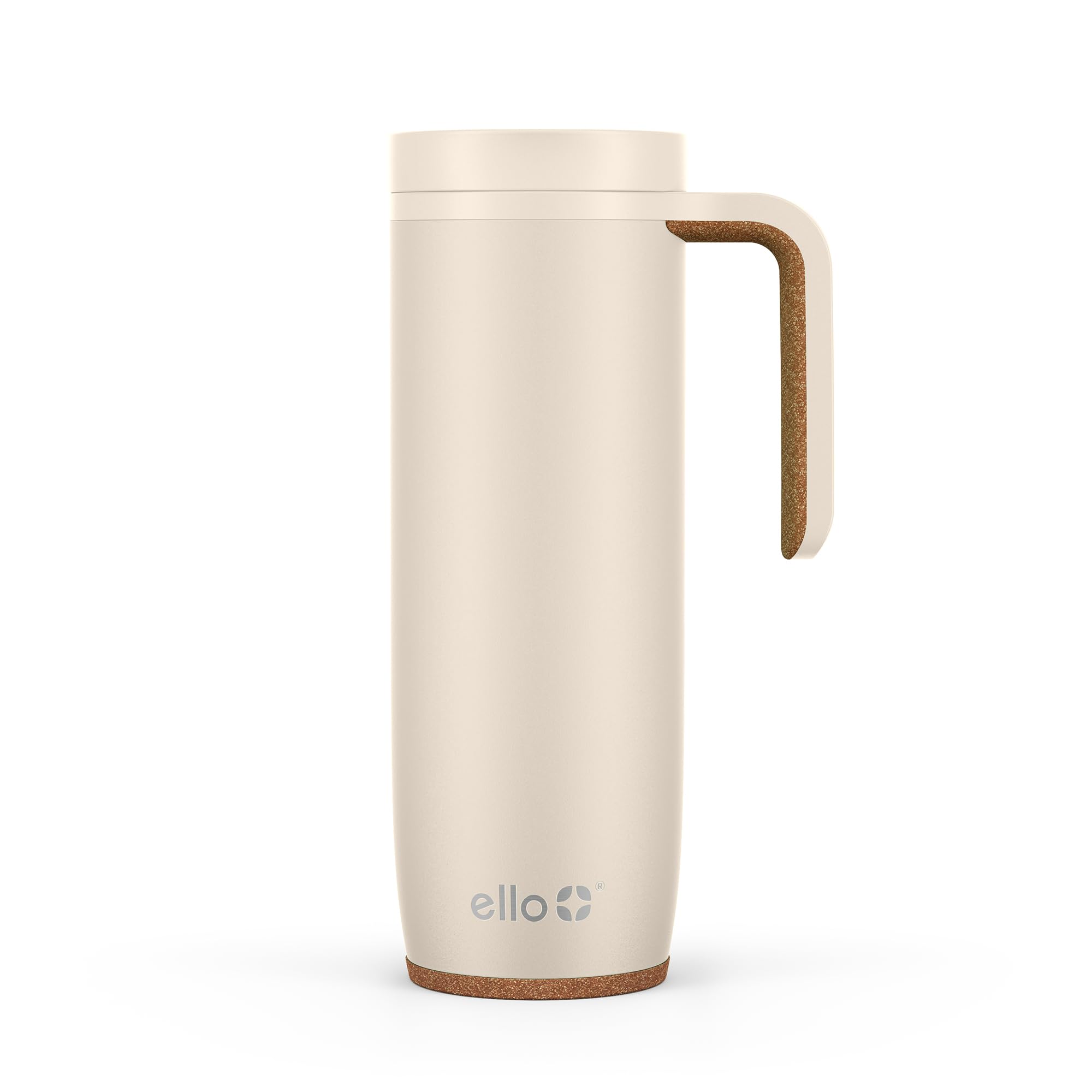 Ello Magnet 18oz Stainless Steel Travel Mug with Handle and Leak Proof Lid | Vacuum Insulated Coffee Cup Keeps Drinks Hot for 5 