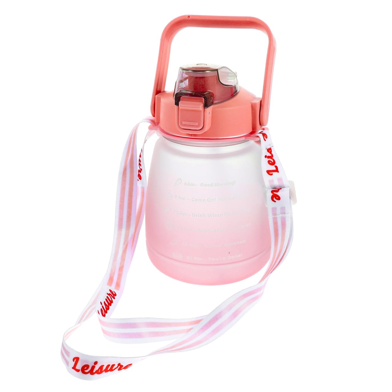 Healvian Large Capacity Water Bottle with Time Scale 1 pack Sports Water Jug for Fitness Outdoor Activities Portable Container f