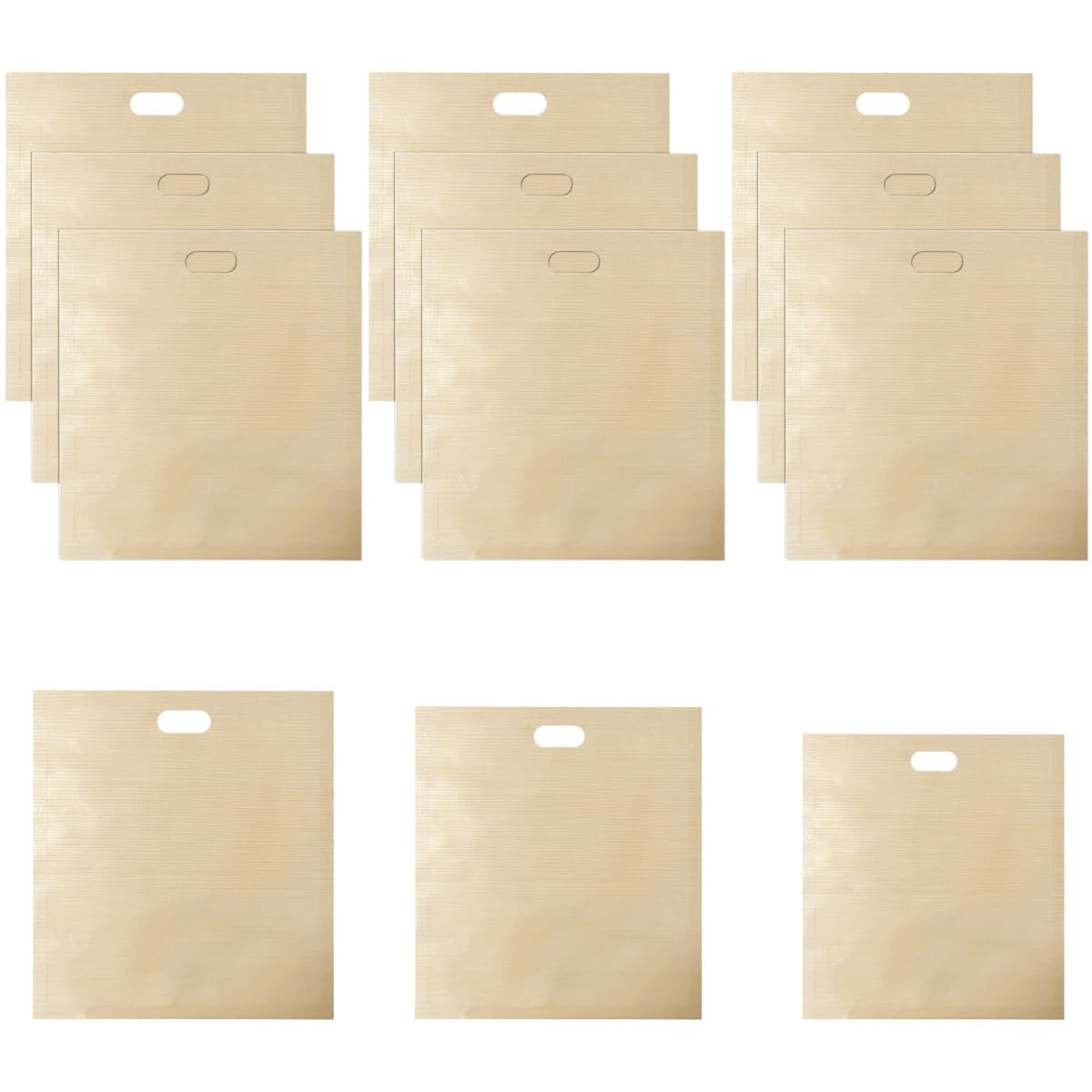 12 Pack Reusable Toaster Bags Washable Heat Resistant NonStick Toasted Sandwich Toastie Bags for Toaster Grill Oven, Microwave 