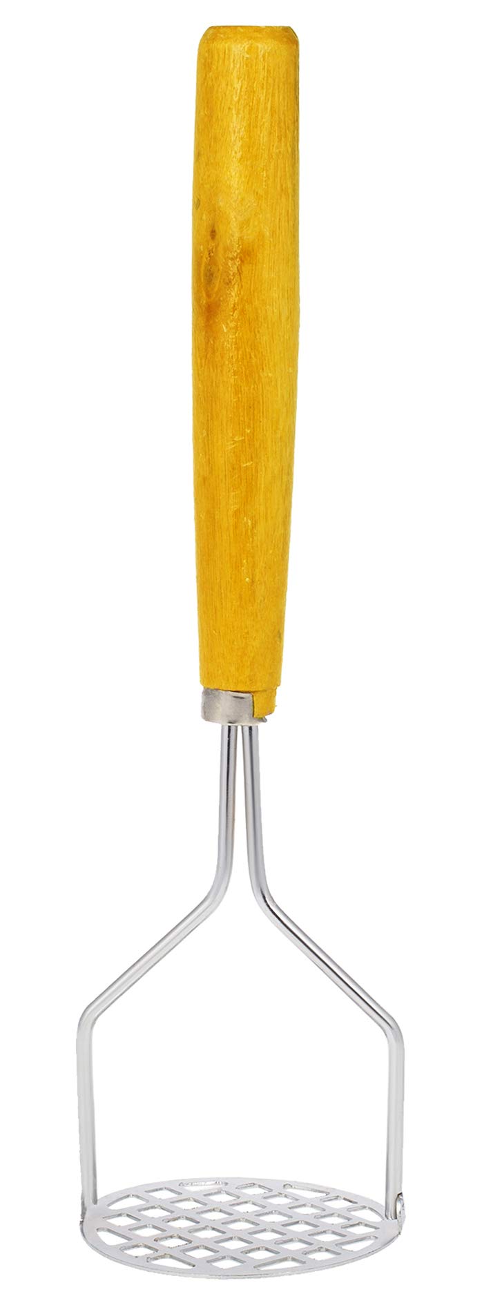 Manual Handheld Stainless Steel Potato Masher - Wooden Handle Stainless Steel Chickpea Masher - Potato Smashing Tool - Kitchen P