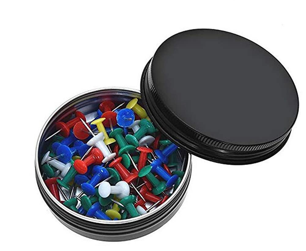 1/2-Ounce Metal Tins Screw Top Flat Aluminum Black Slide Round Tin Containers For Lip Balm Crafts Cosmetic Candles Travel Storag