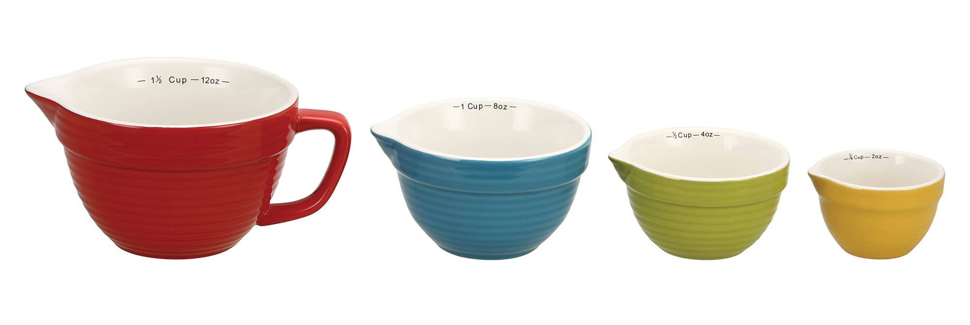 Creative Co-Op Bowl Shaped Measuring Cups (Set Of 4 Sizes)