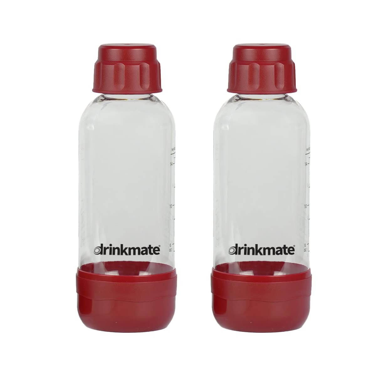 DrinkMate Carbonation Bottles (2 Pack) (0.5L, Red)