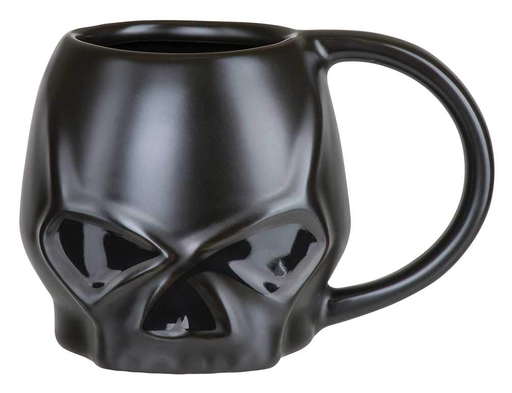 Harley-Davidson Core Sculpted Skull Coffee Mug, 14 Oz. - Matte Black Hdx-98616