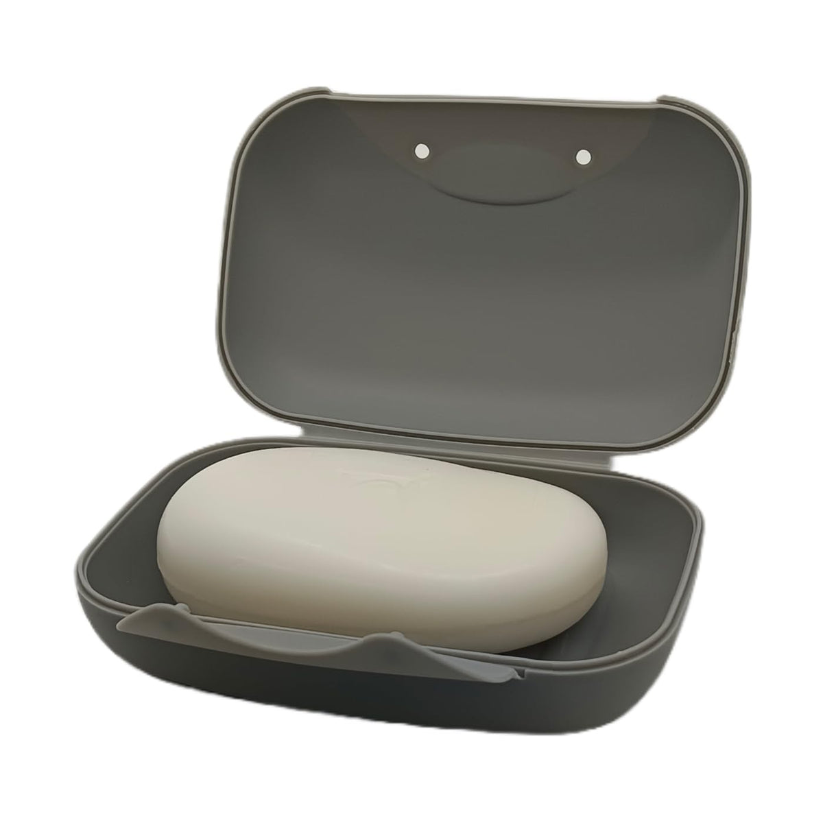 Soap Holder Container, Vonpri Portable Bar Soap Saver Scrubber Case For Bathroom And Kitchen (Grey)