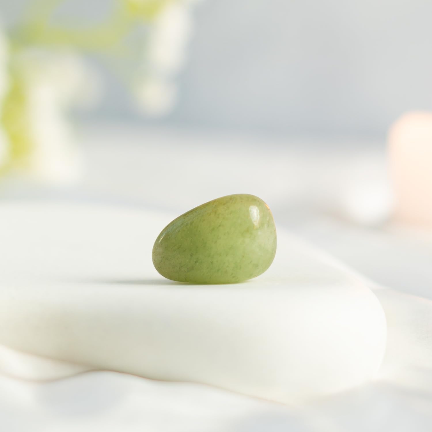 Astrotalk Green Aventurine Tumble | Attracts Luck, Prosperity & Career Growth | Enhances Focus, Smart Decisions & Heart Chakra Healing | Office & Home Decor | Gift for Man & Woman