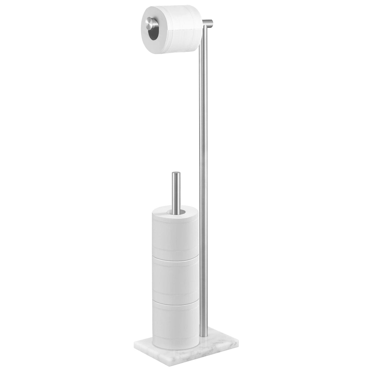 Kes Toilet Paper Holder Stand 29.5 Inches, Free Standing Toilet Paper Storage With Marble Base Toilet Roll Holder For Bathroom,