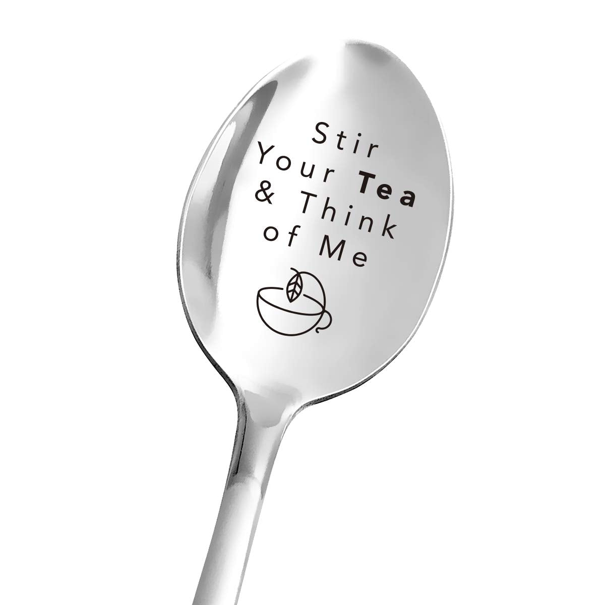 Funny Tea Spoon Engraved Stainless Steel For Tea Lovers Women Men - Cute Tea Spoon - Best For Wife Husband Boyfriend Friends - P