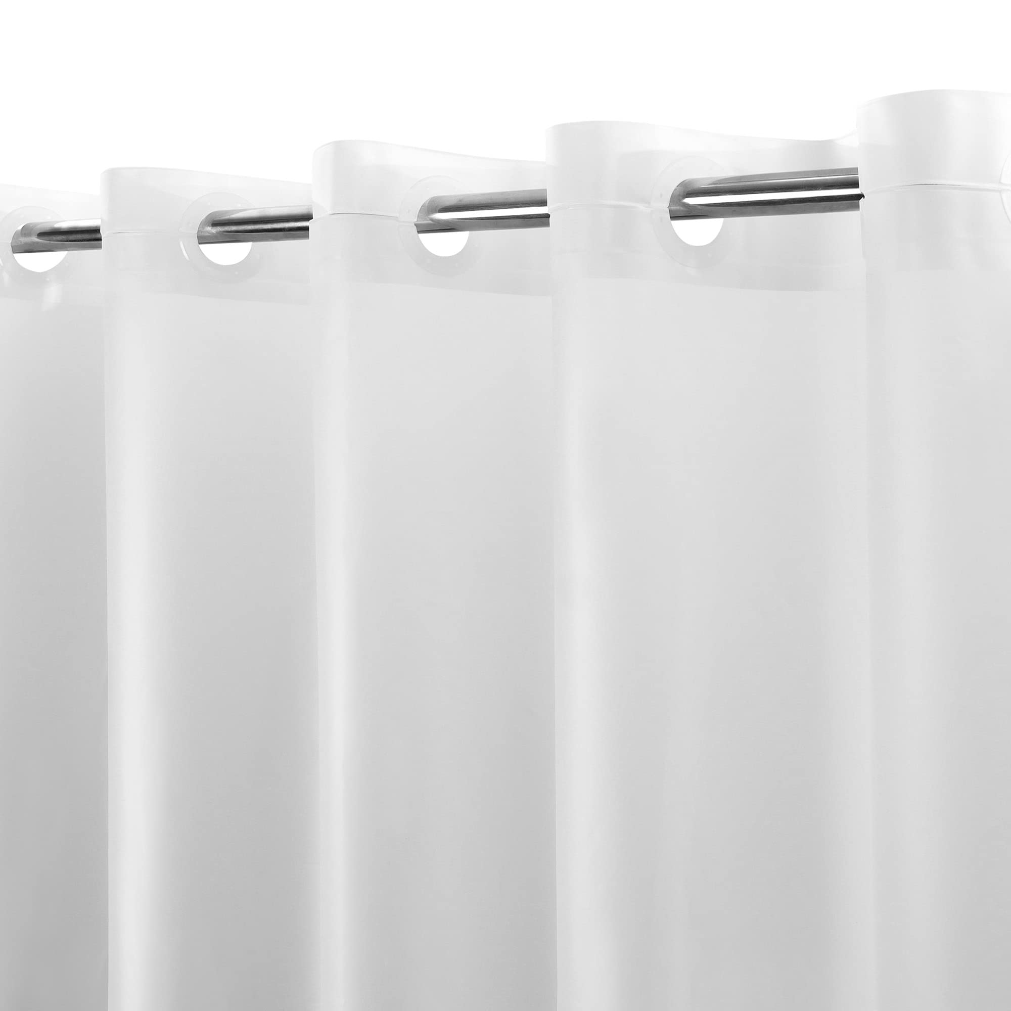 Abluen No Hook Peva Shower Curtain Or Liner - 8G Heavy Duty Frosted Bathroom Shower Curtain No Hooks Required, Waterproof Plasti