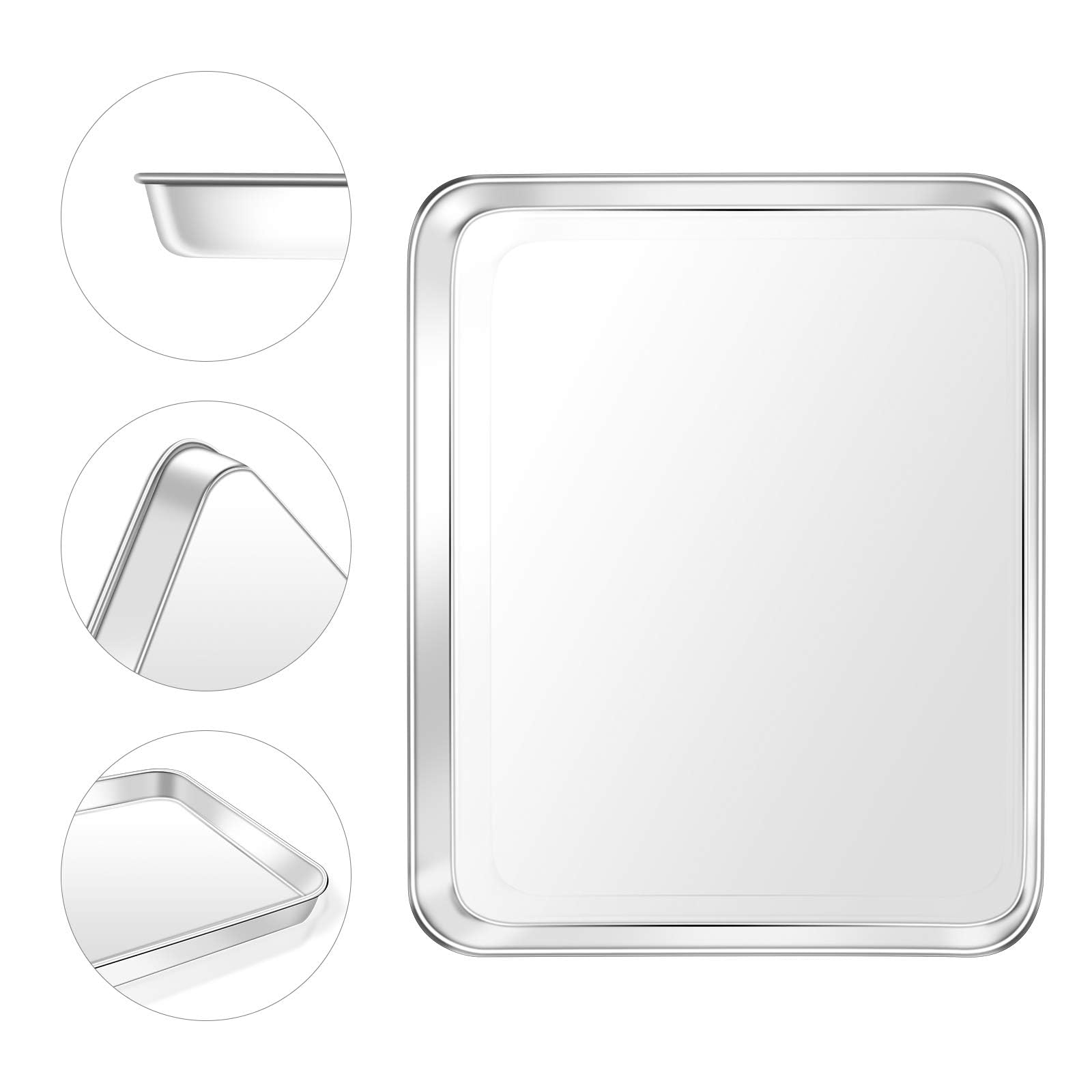 Baking Sheet With Rack Set, Yododo Set Of 4 (2 Sheets + 2 Racks), Stainless Steel Cookie Sheet Baking Pan Tray With Cooling Rack