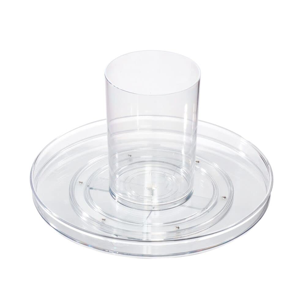Idesign The Sarah Tanno Collection 11       Lazy Susan Spinning Cosmetic Organizer With Removable Cup, Made With Recycled Plasti