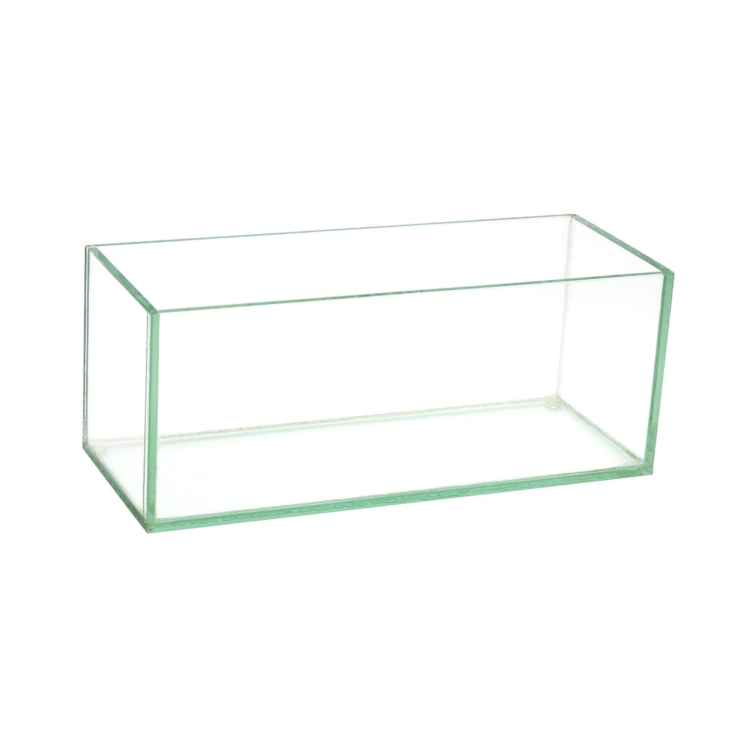 Royal Imports Flower Glass Vase Decorative Centerpiece for Home or Wedding Oblong Rectangle Shape, 10 Long, 4 Hx4 W Opening, Cle