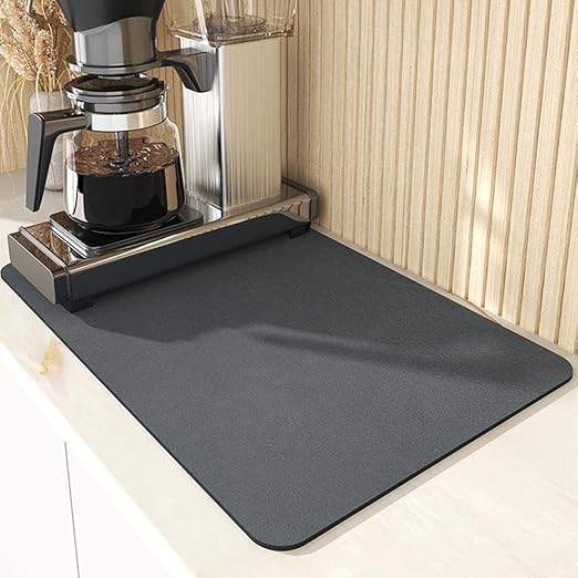 HET ENTERPRISE Dish Drying Mat for Kitchen  Super Absorbent, AntiSlip, Easy to Clean  Ideal for Kitchen Countertops and Bathr
