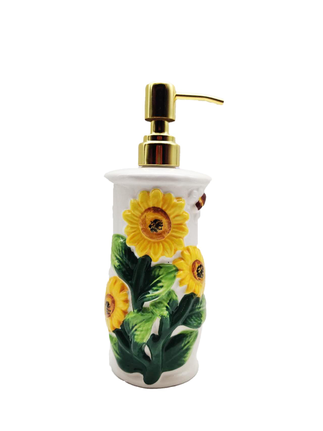 3D Sunflower Hand Painted, Soap Dispenser/Lotion Jar, 83088 By Ack