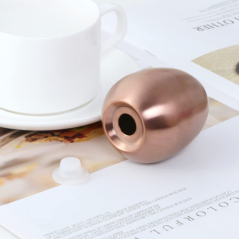 Tupmfg Salt Pepper Shaker Set: Stainless Steel Salt & Pepper Dispenser 2 Pieces For Kitchen (Rose Gold)