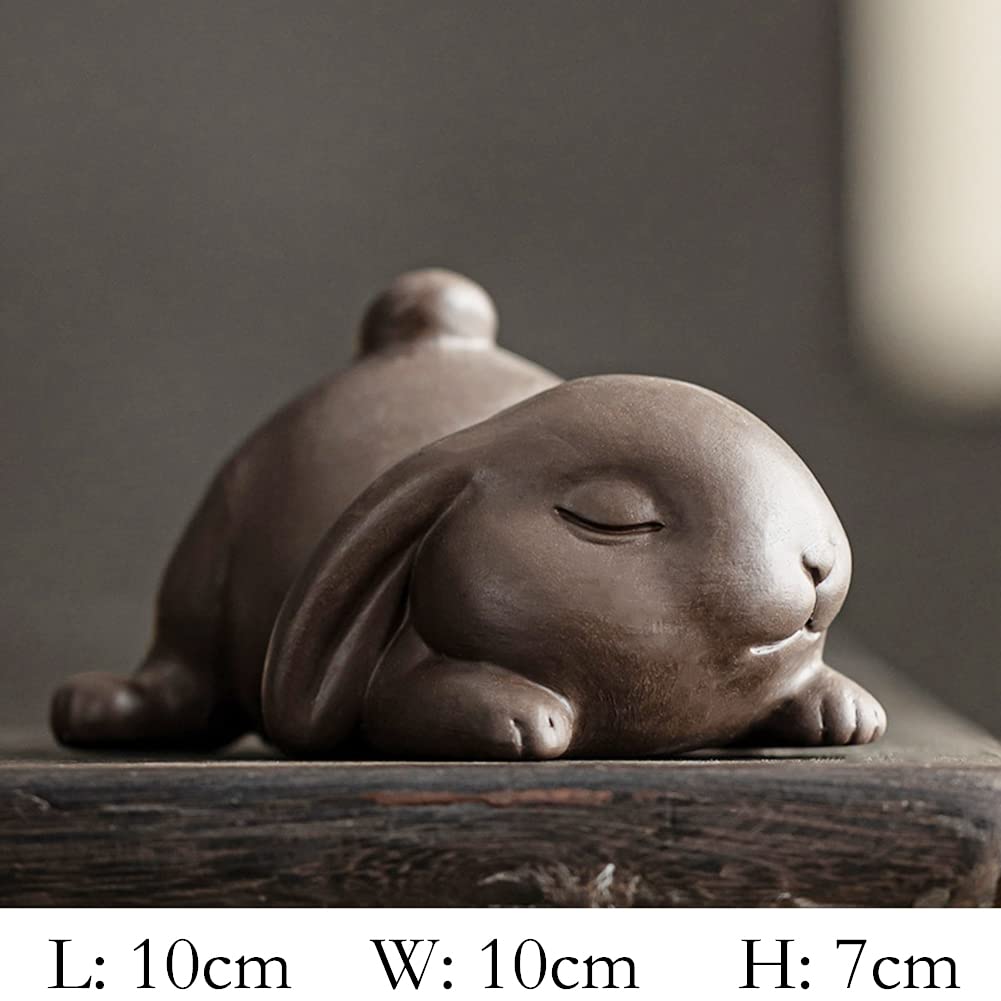 Hoobar Chinese Tea Pet Mini Rabbit Tea Pet Mini Ceramics Cute Rabbit Tea Pet For Kungfu Tea Tray Desk Ornament For Kungfu Tea Ta