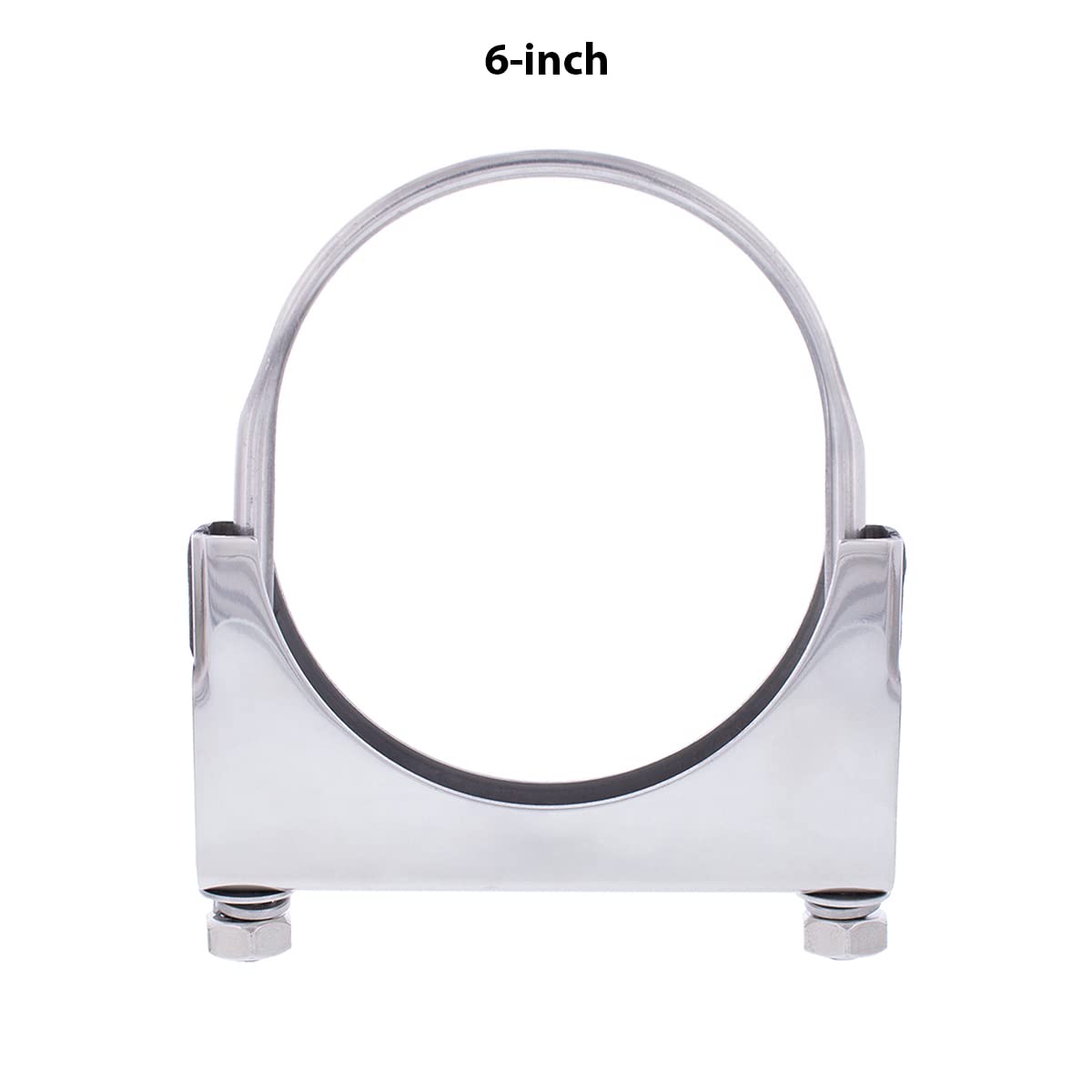 United Pacific 6-In Stainless U-Bolt Exhaust Clamp, Model 21291