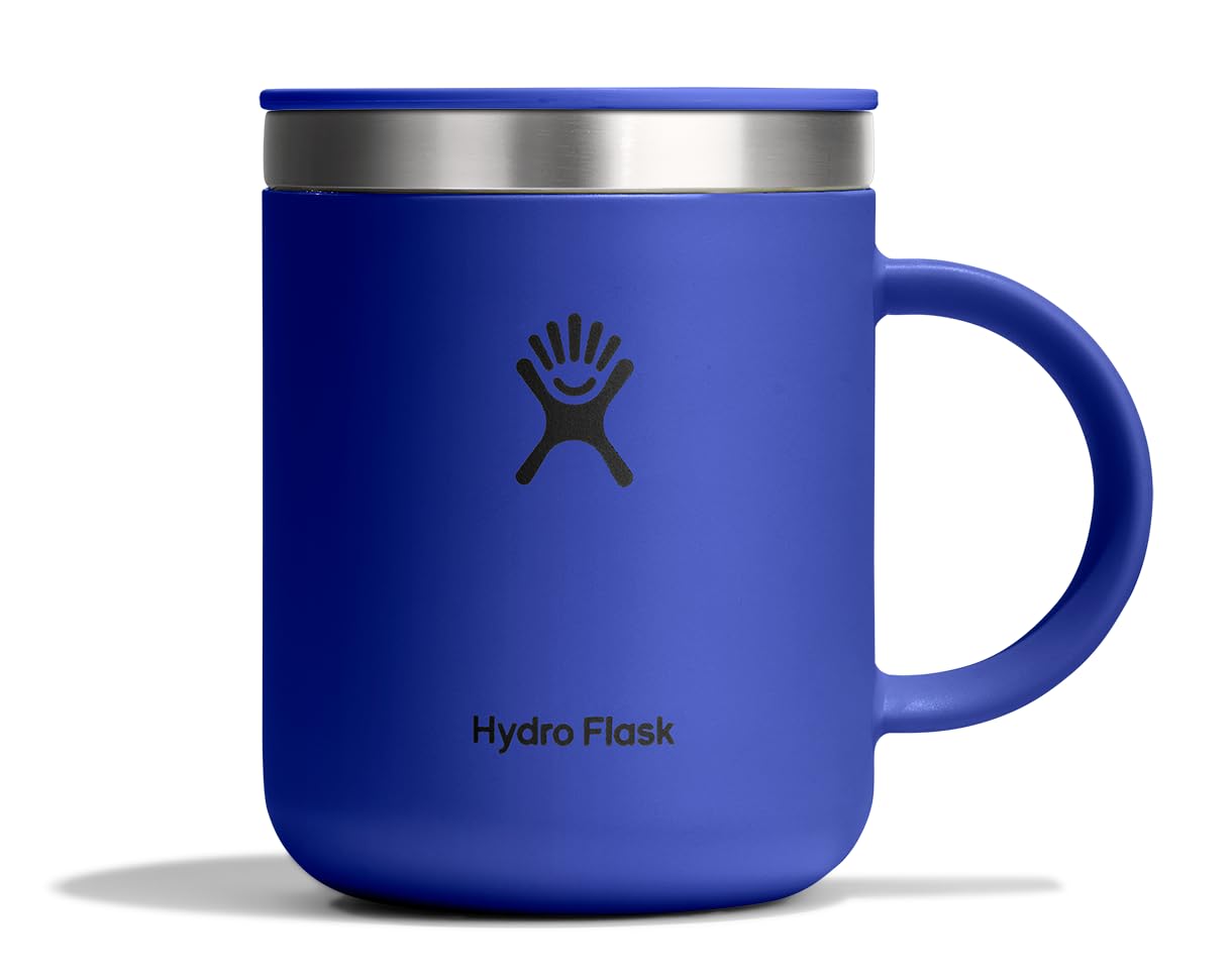 Hydro Flask Coffee Mug  Insulated Stainless Steel, Non Spill, Leak Resistant Travel Mug 12 Oz Capri Blue