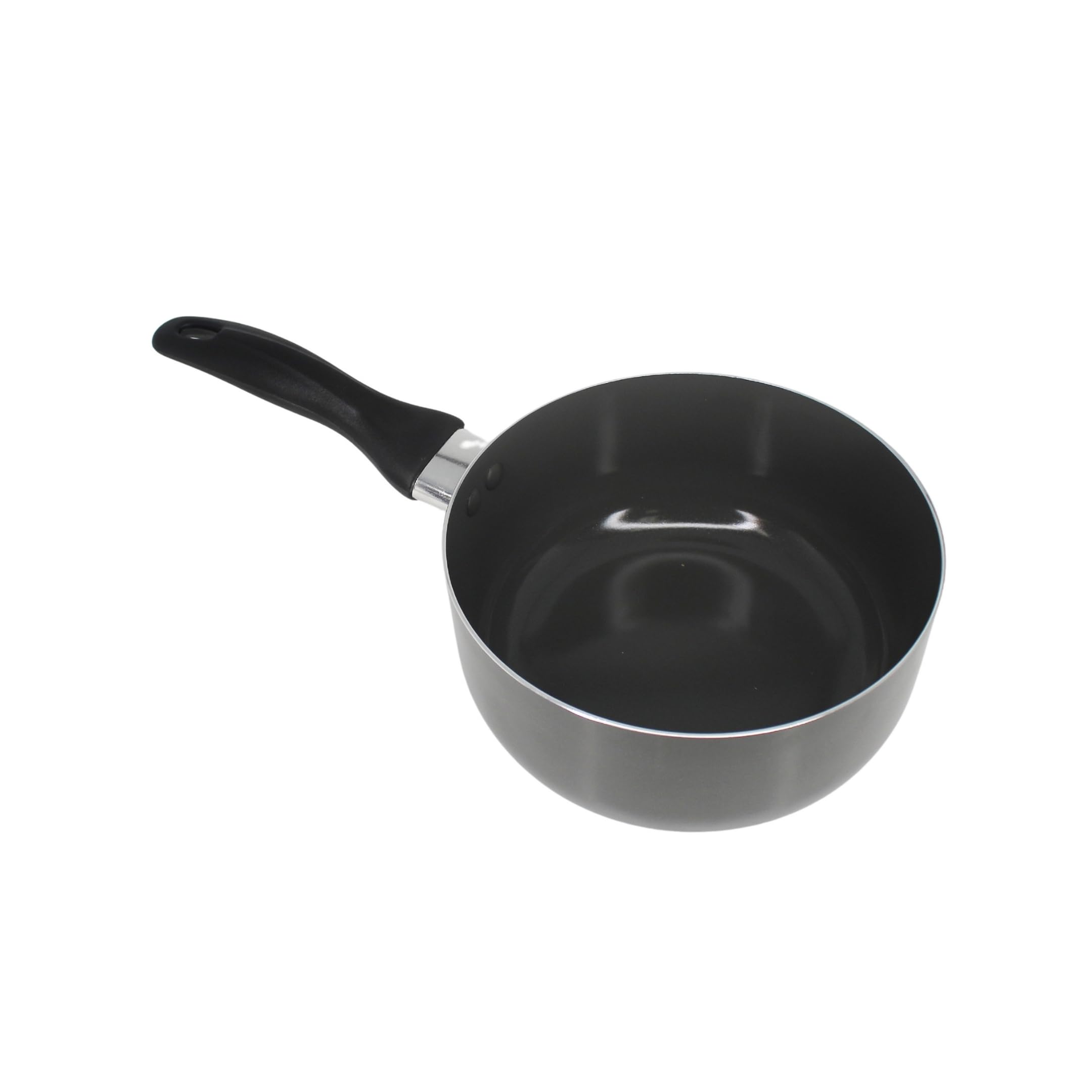 IMUSA Gray Ceramic Saucepan 2.0 Qt Nonstick with Cool-Touch Handle, Small Pot for Sauces, Soups, Stews and More