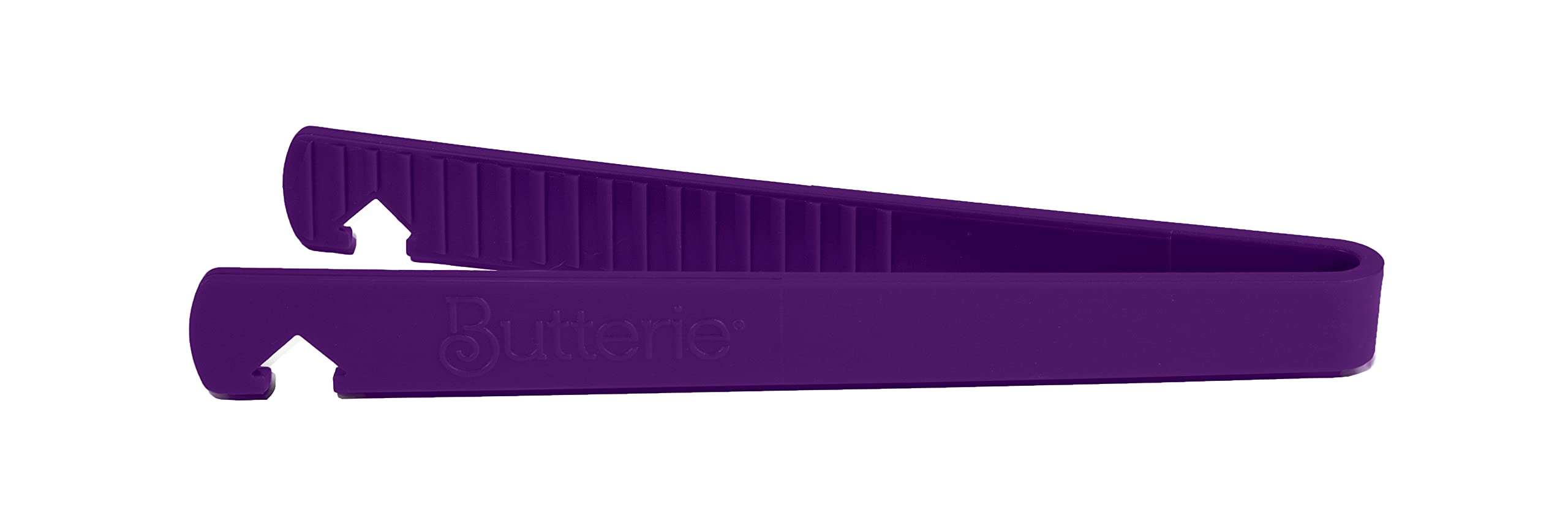 Butterie Toaster Tongs With Oven Rack Hook (Purple)