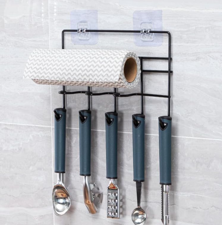 Xelyton Multipurpose Kitchen Hook Rack Kitchen Hanging Organizer Rack, Towel And Tissue Holder For Kitchen And Bthroom Rack Hang