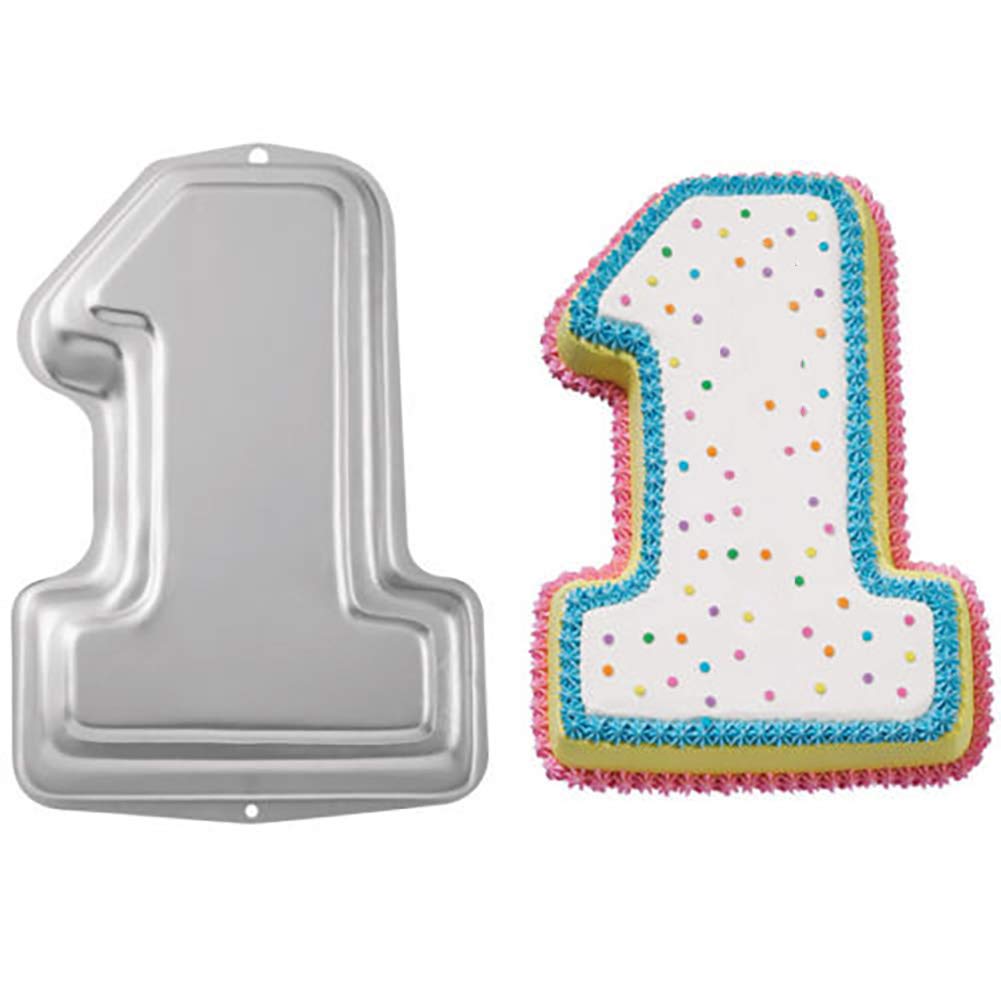 No.1 Shaped Cake Pan Mould Aluminum 3D Diy Cake Baking Pan For Birthday, Anniversary, Party, Christmas