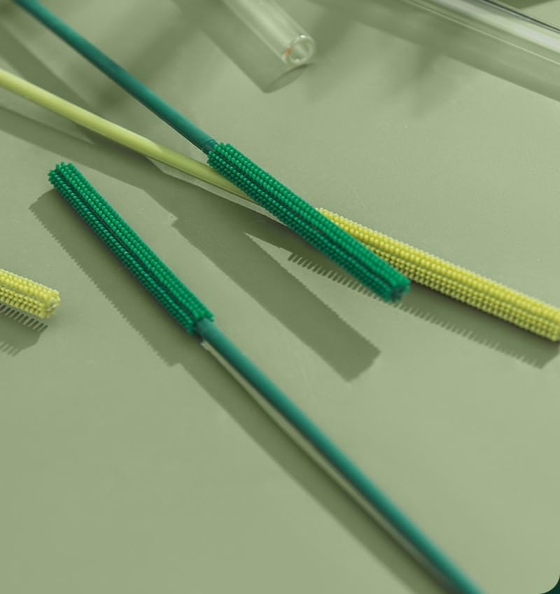 gugululu 2 Pcs Silicone Straw Cleaner Brush Set, 9.4" Large, Yellow & Green for Tumbler, Water Bottle, Baby Bottles