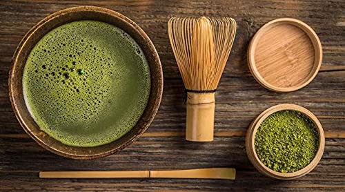 Japanbargain 4727, Matcha Whisk Set Japanese Chasen Bamboo Whisk Tea Spoon And Tea Scoop Chashaku And Whisk Stand Green Tea Cere