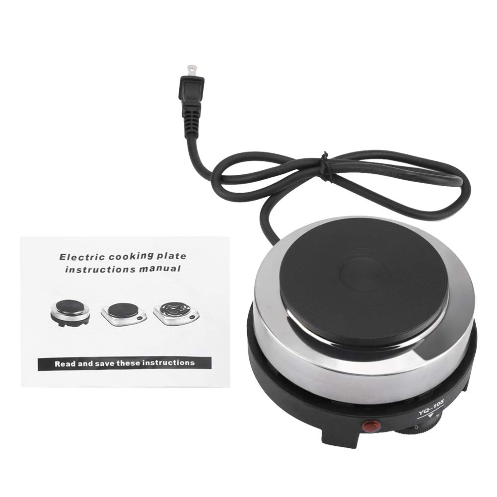 Portable Stove Electric,500W Small Hot Plates For Cooking Electric Single Electric Flat Cast Iron Heating Plate Burner