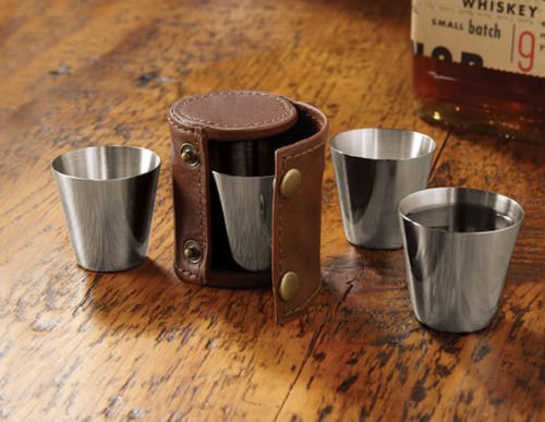 Kikkerland Metal Shot Glasses