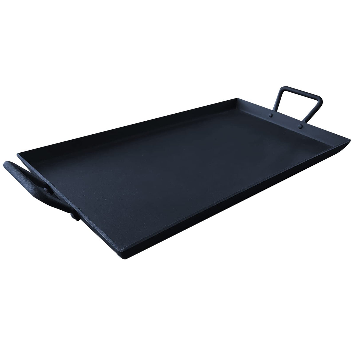 Keleday Cast Iron Griddle Pan Grill For Stove Tops Gas Grills Non-Stick Griddle With 2 Handles Flat Top Plate Pre-Seasoned Grill